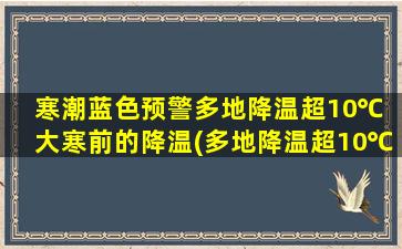 寒潮蓝色预警多地降温超10℃ 大寒前的降温(多地降温超10℃提前到大寒 原因全在寒潮蓝色预警)